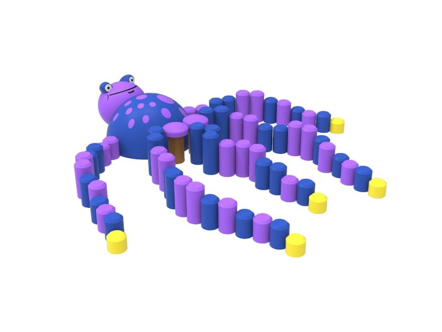 3D gummifigur, blæksprutten