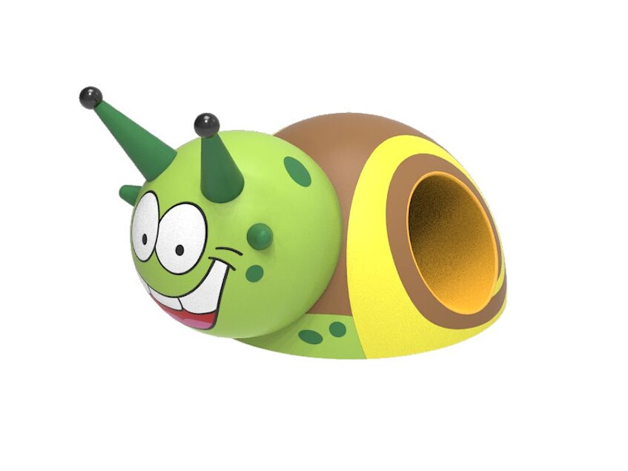 3D gummifigur, sneglen med tunnel