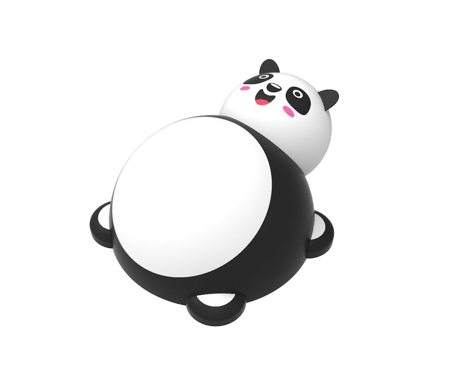3D gummifigur, pandaen