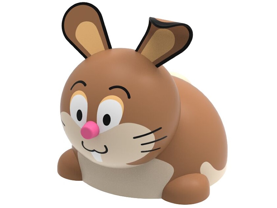 3D gummifigur, den lille hare