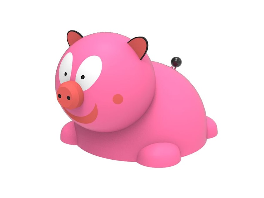 3D gummifigur, den lille gris