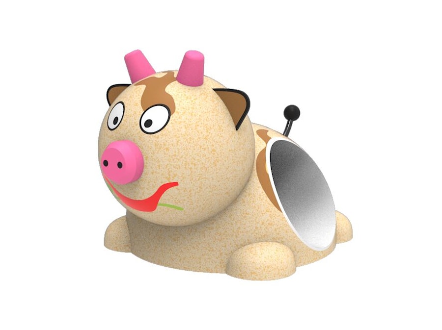 3D gummifigur, den lille ko med tunnel