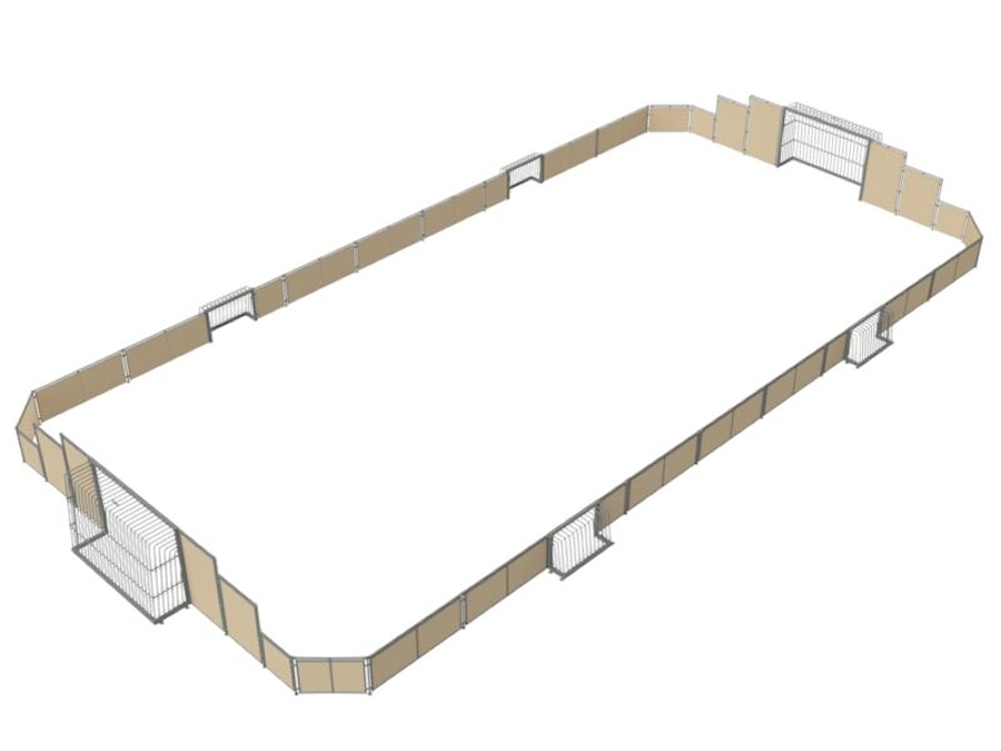 Multiarena 12 x 24,5 m med minimål Multiarena 12 x 24,5 m med minimål