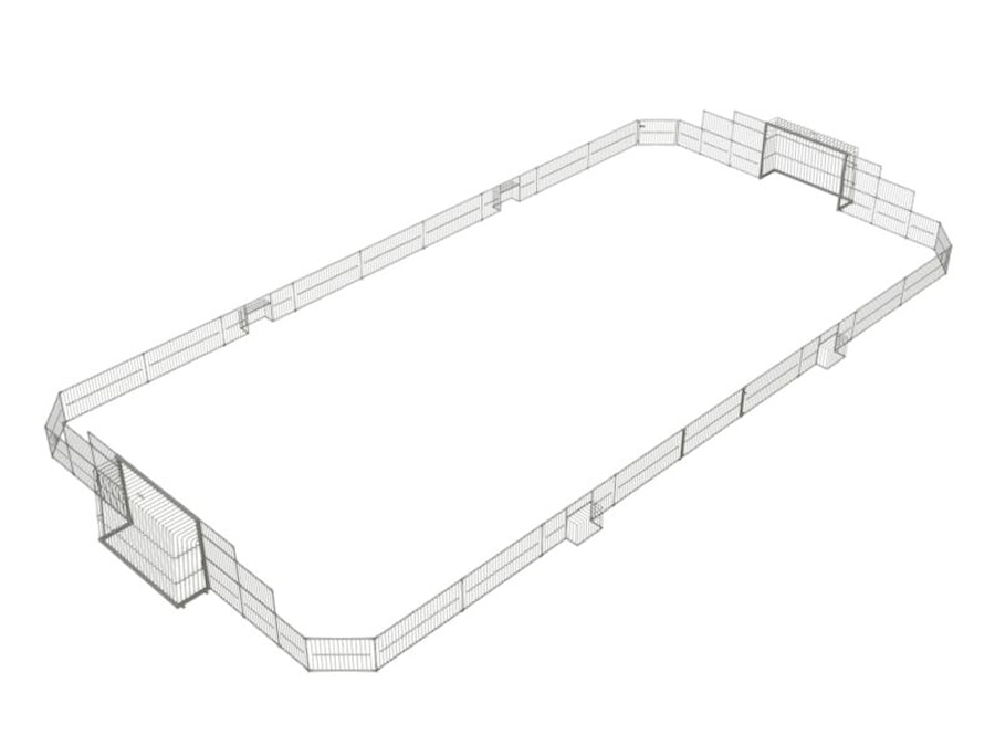 Multiarena 10 x 19,5 m med minimål. Stål Multiarena 10 x 19,5 m med minimål. Stål