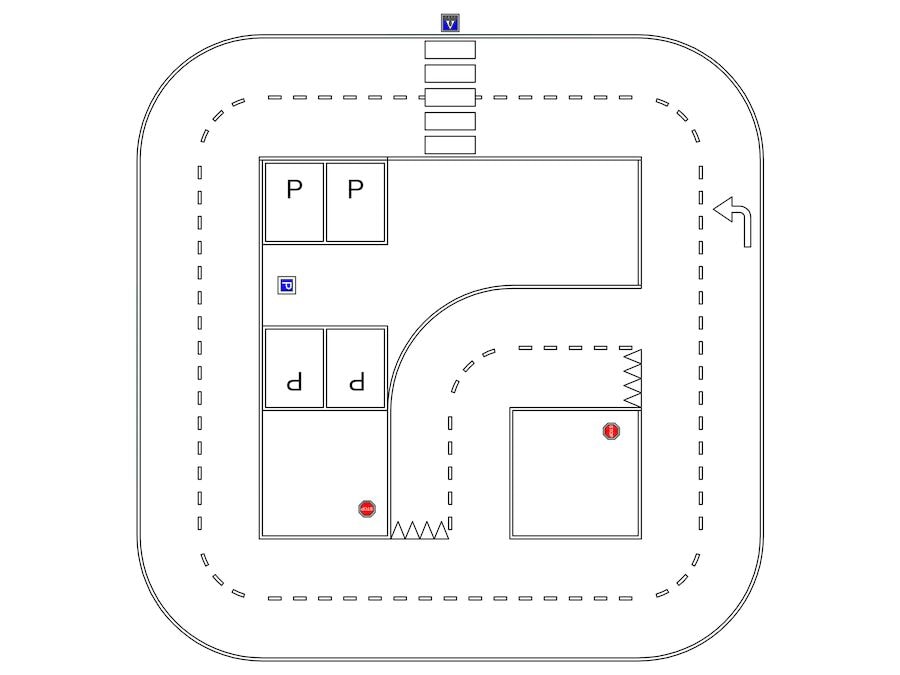 Cykelbana Asfaltsmålning 10 x 10 m