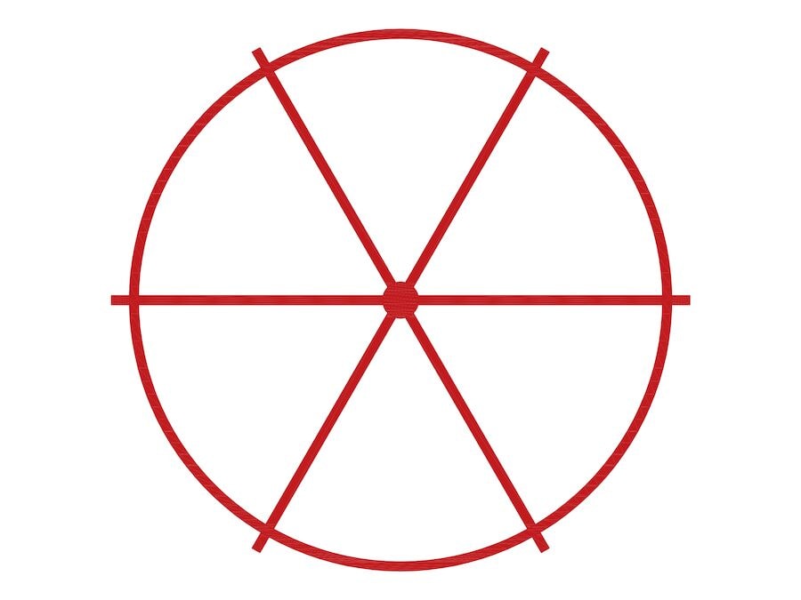 Cirkel Ø 300 cm Asfaltsmålning Röd