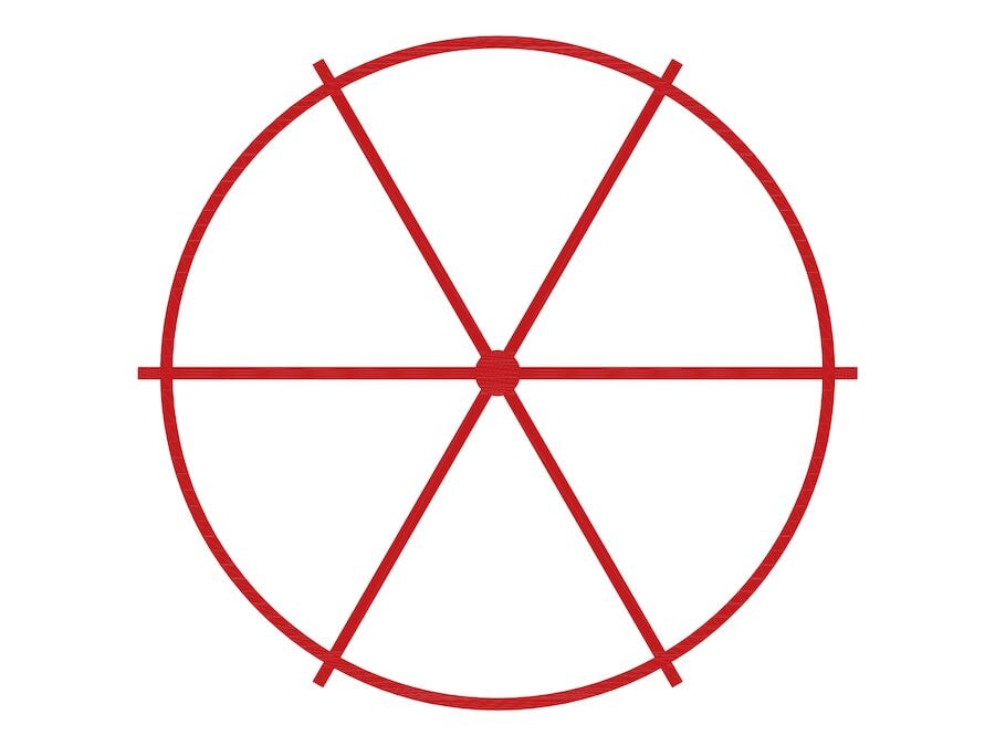 Cirkel Ø 300 cm Asfaltsmålning Röd