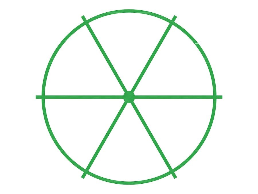 Cirkel Ø 300 cm Asfaltsmålning Grön