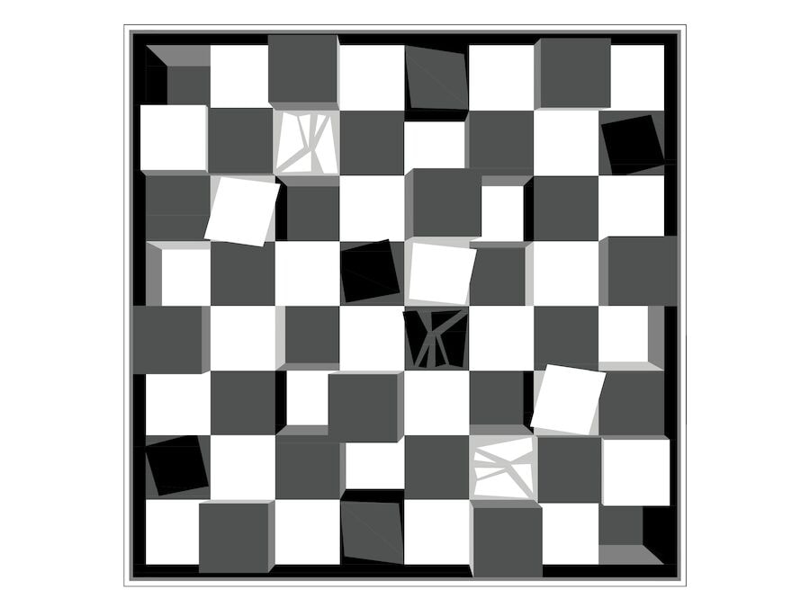 Schackbräde 3D Asfaltsmålning