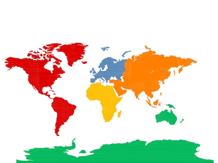 Världskarta Asfaltsmålning