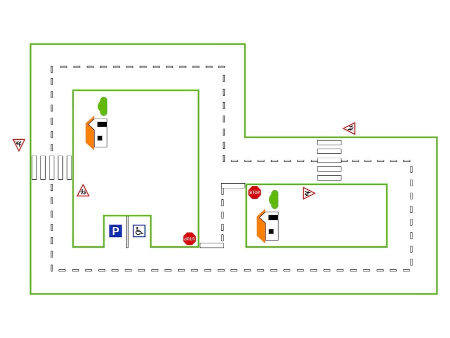 Cykelbana Asfaltsmålning 13 x 8 meter