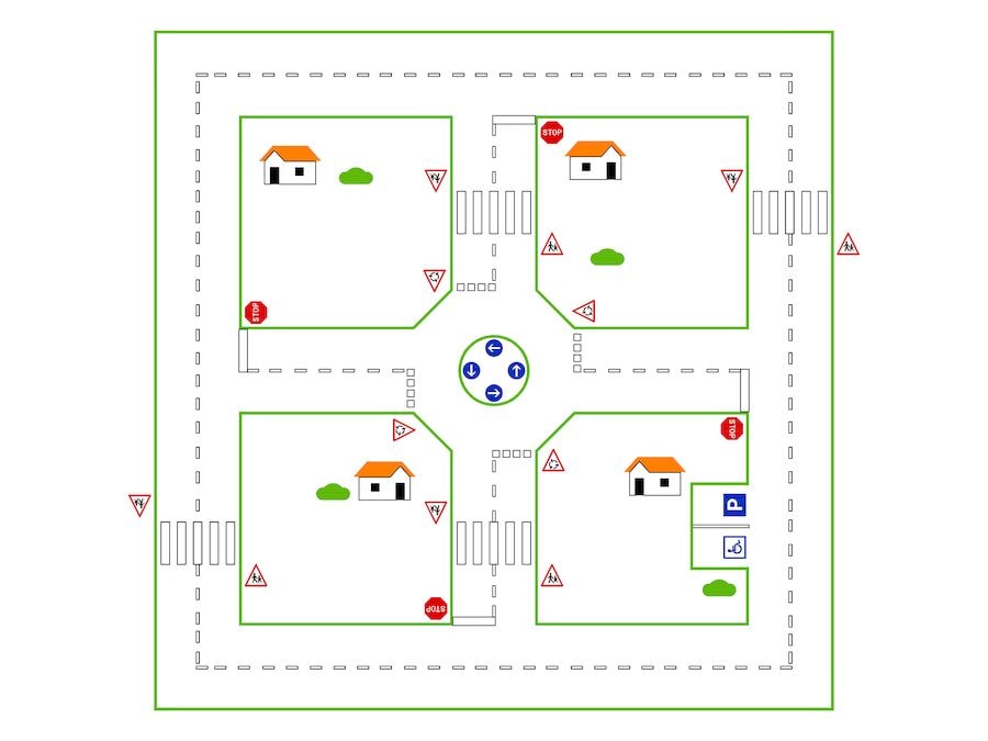 Cykelbana Asfaltsmålning 12 x 12 meter