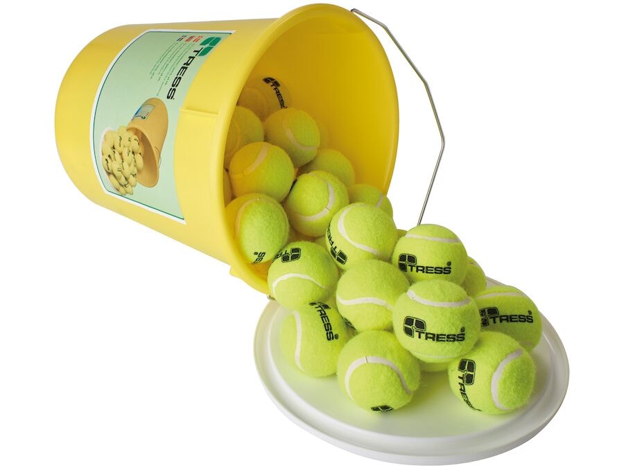 Tennisballer, 48 stk i bøtte