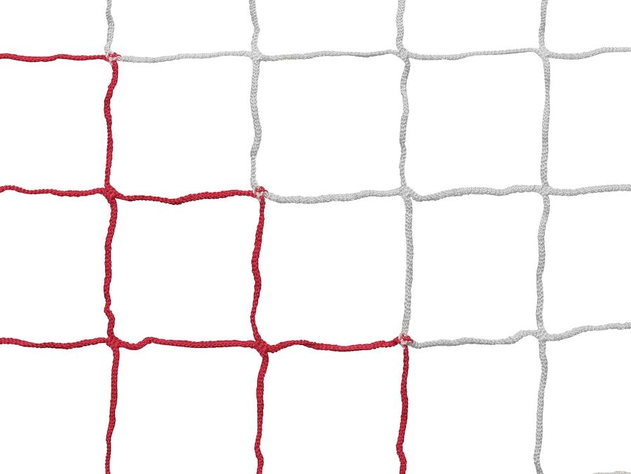 11er Fotballmålnett Rød / Hvit