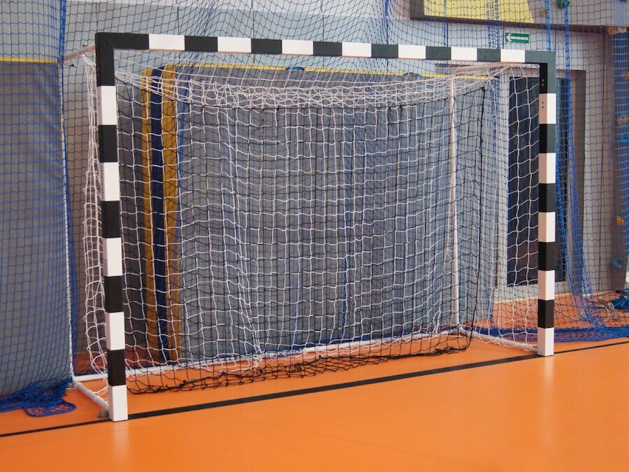 Håndballmål IHF-godkjent, sort/hvit