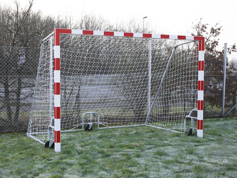 Håndballmål Smartlift - Rød/hvit ramme