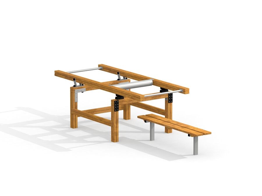 WoodFit Bänkpress Med Bänk Träningsstation