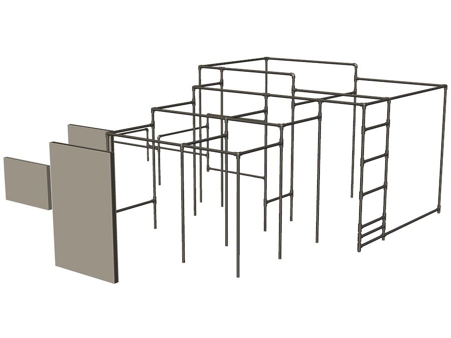 Tress Monkey Rails Parkour Walls Large