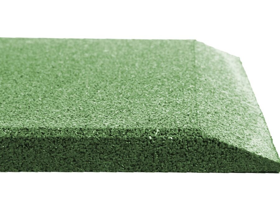 Gummiflise kant 50x50x3 cm, grøn