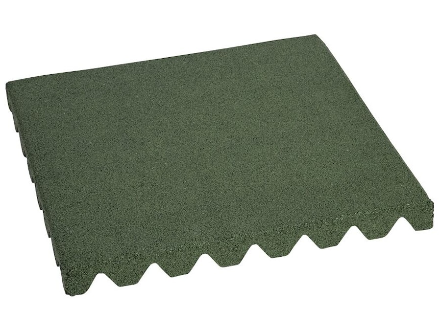 Gummifliser Grøn 50x50x6,5 cm (Faldhøjde 2,3 m)